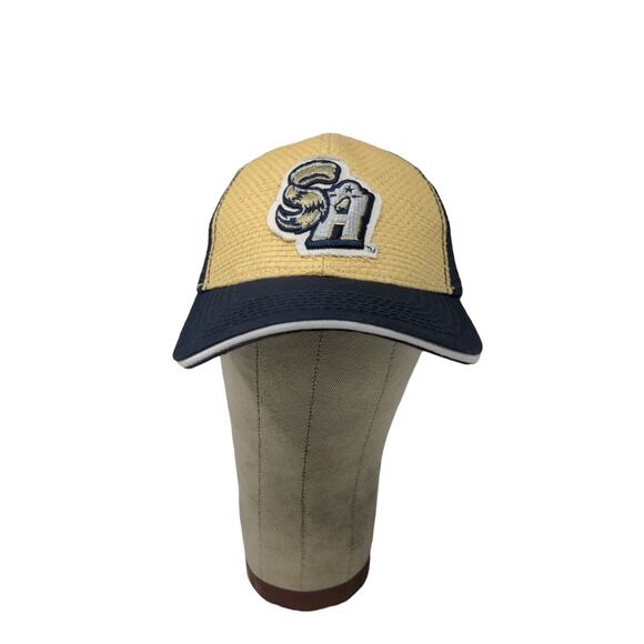 Dodge Ram SA Strapback Meshback Hat Embroidered Logo Blue Yellow - Picture 1 of 11